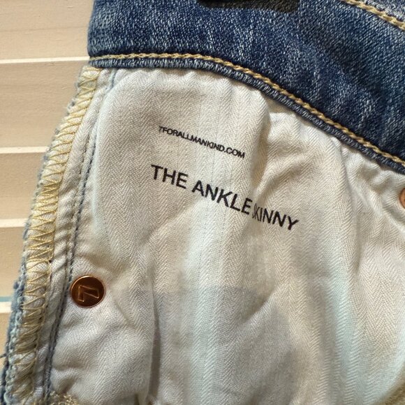 7 For All Mankind The Skinny Ankle Women's Jeans Embroidered Stars Sz 30 - Picture 5 of 6